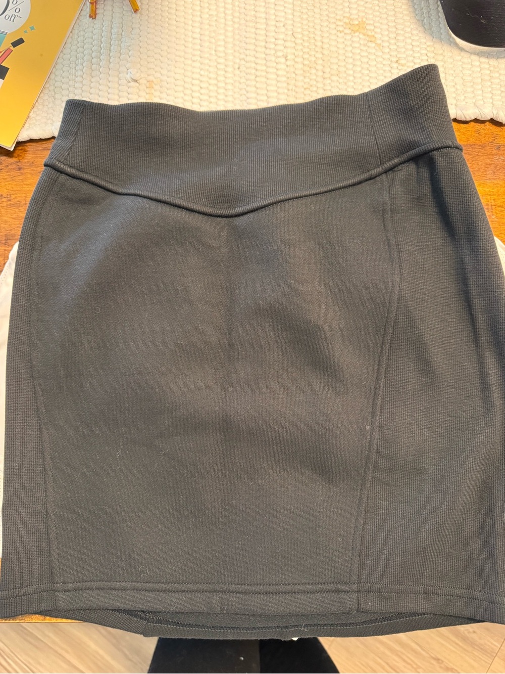 lululemon athletica Black Ribbed Pencil Skirt